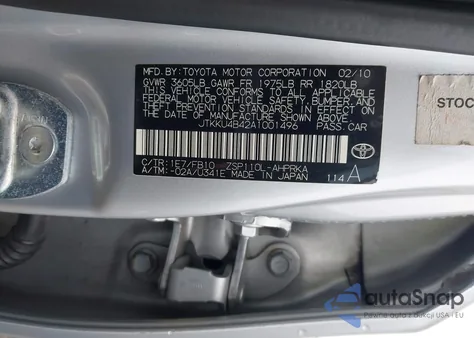 2010 Scion Xd from USA, damaged, VIN JTKKU4B42A1001496